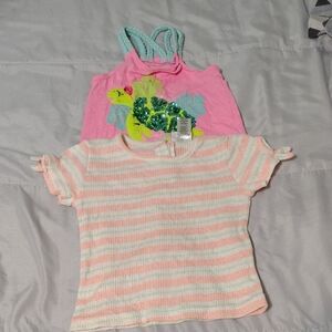 Pink Tank Top with Turtle Design
